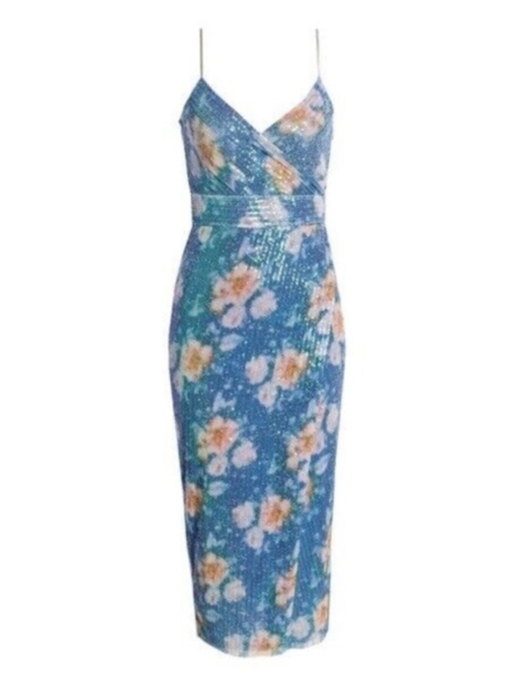 NEW Saylor Meghan Dress Blue Multi Medium